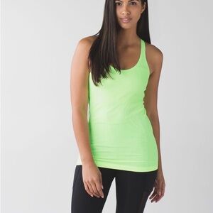 Lululemon Ebb To Street Tank Size 4 Heathered Clear Mint Seamless Racerback
